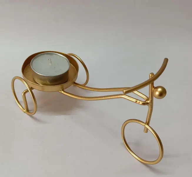 Gold Tea Light Holder — Handcrafted Export Product by NXTGENEXPORTS, Moradabad